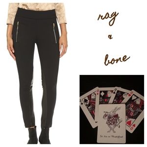 Rag & Bone Dino Skinny Lambskin Equestrian Pants